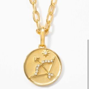 Touchstone Crystal by Swarovski SAGITTARIUS zodiac necklace on fab chain BNIB